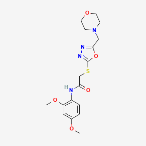 N-(2,4-dimethoxyphenyl)-2-((5-(morpholinomethyl)-1,3,4-oxadiazol-2-yl)thio)acetamide