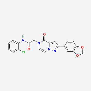 2-[2-(1,3-benzodioxol-5-yl)-4-oxopyrazolo[1,5-a]pyrazin-5(4H)-yl]-N-(2-chlorophenyl)acetamide