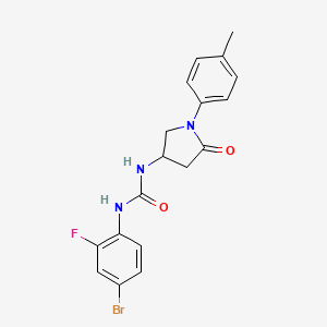 1-(4-Bromo-2-fluorophenyl)-3-(5-oxo-1-(p-tolyl)pyrrolidin-3-yl)urea