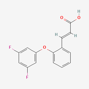 molecular formula C15H10F2O3 B2382977 (E)-3-[2-(3,5-difluorophenoxy)phenyl]-2-propenoic acid CAS No. 886361-03-1