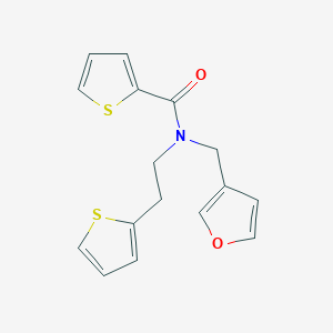 molecular formula C16H15NO2S2 B2382981 N-(呋喃-3-基甲基)-N-(2-(噻吩-2-基)乙基)噻吩-2-甲酰胺 CAS No. 1428379-22-9
