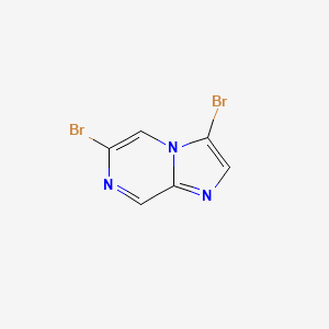 molecular formula C6H3Br2N3 B2382991 3,6-Dibromoimidazo[1,2-a]pyrazine CAS No. 1245647-43-1
