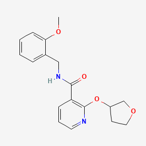 molecular formula C18H20N2O4 B2382992 N-(2-methoxybenzyl)-2-((tetrahydrofuran-3-yl)oxy)nicotinamide CAS No. 2034491-40-0