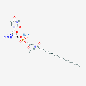 3'-Azido-3'-deoxy-5'-(3-octadecanamido-2-ethoxypropyl)phosphothymidine