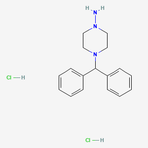 molecular formula C17H23Cl2N3 B2383002 4-(Diphenylmethyl)piperazin-1-amine dihydrochloride CAS No. 1172327-56-8