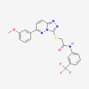molecular formula C21H16F3N5O2S B2383006 2-((6-(3-methoxyphenyl)-[1,2,4]triazolo[4,3-b]pyridazin-3-yl)thio)-N-(3-(trifluoromethyl)phenyl)acetamide CAS No. 894061-01-9