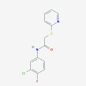 molecular formula C13H10ClFN2OS B2383022 N-(3-chloro-4-fluorophenyl)-2-(pyridin-2-ylsulfanyl)acetamide CAS No. 329078-49-1