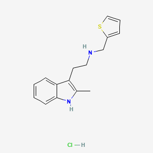 molecular formula C16H19ClN2S B2383030 2-(2-methyl-1H-indol-3-yl)-N-(thiophen-2-ylmethyl)ethan-1-amine hydrochloride CAS No. 1049786-30-2