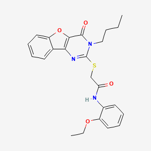 2-[(3-butyl-4-oxo-3,4-dihydro[1]benzofuro[3,2-d]pyrimidin-2-yl)sulfanyl]-N-(2-ethoxyphenyl)acetamide