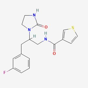 N-(3-(3-fluorophenyl)-2-(2-oxoimidazolidin-1-yl)propyl)thiophene-3-carboxamide