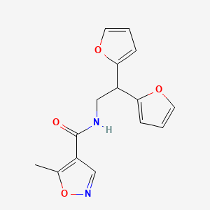 N-(2,2-di(furan-2-yl)ethyl)-5-methylisoxazole-4-carboxamide