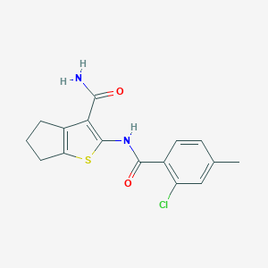 2-[(2-chloro-4-methylbenzoyl)amino]-5,6-dihydro-4H-cyclopenta[b]thiophene-3-carboxamide