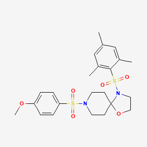 4-(Mesitylsulfonyl)-8-((4-methoxyphenyl)sulfonyl)-1-oxa-4,8-diazaspiro[4.5]decane