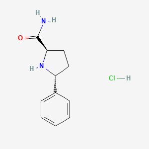 (2R,5R)-5-Phenylpyrrolidine-2-carboxamide;hydrochloride