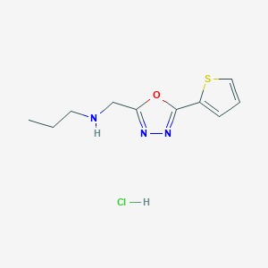 Propyl({[5-(thiophen-2-yl)-1,3,4-oxadiazol-2-yl]methyl})amine hydrochloride