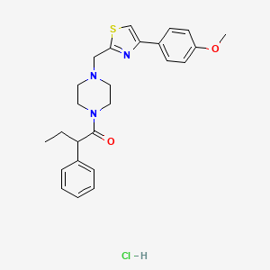 1-(4-((4-(4-Methoxyphenyl)thiazol-2-yl)methyl)piperazin-1-yl)-2-phenylbutan-1-one hydrochloride