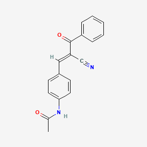 N-[4-[(E)-2-cyano-3-oxo-3-phenylprop-1-enyl]phenyl]acetamide