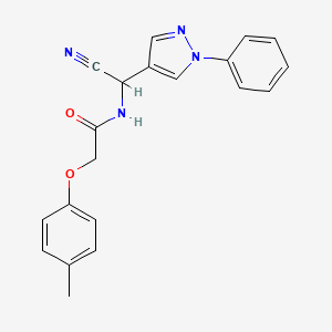 N-[cyano(1-phenyl-1H-pyrazol-4-yl)methyl]-2-(4-methylphenoxy)acetamide