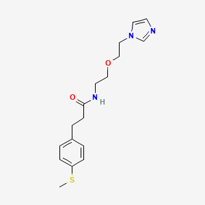 N-(2-(2-(1H-imidazol-1-yl)ethoxy)ethyl)-3-(4-(methylthio)phenyl)propanamide