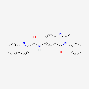 N-(2-methyl-4-oxo-3-phenyl-3,4-dihydroquinazolin-6-yl)quinoline-2-carboxamide