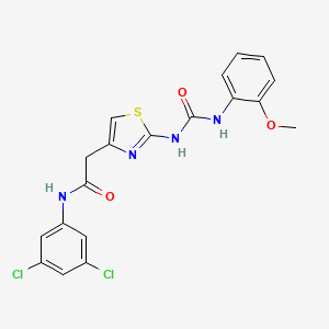 N-(3,5-dichlorophenyl)-2-(2-(3-(2-methoxyphenyl)ureido)thiazol-4-yl)acetamide