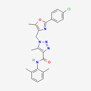 1-{[2-(4-chlorophenyl)-5-methyl-1,3-oxazol-4-yl]methyl}-N-(2,6-dimethylphenyl)-5-methyl-1H-1,2,3-triazole-4-carboxamide
