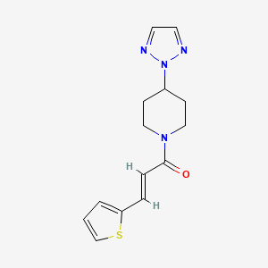 (E)-1-(4-(2H-1,2,3-triazol-2-yl)piperidin-1-yl)-3-(thiophen-2-yl)prop-2-en-1-one