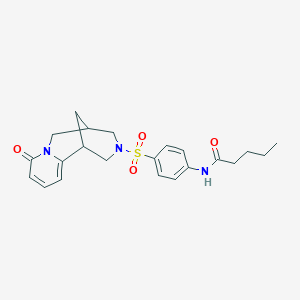 N-(4-((8-oxo-5,6-dihydro-1H-1,5-methanopyrido[1,2-a][1,5]diazocin-3(2H,4H,8H)-yl)sulfonyl)phenyl)pentanamide