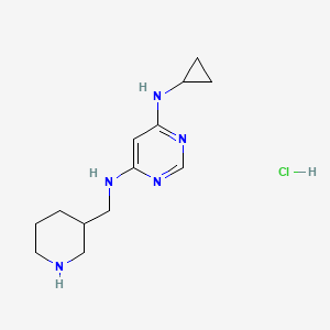 N4-Cyclopropyl-N6-(piperidin-3-ylmethyl)pyrimidine-4,6-diamine hydrochloride