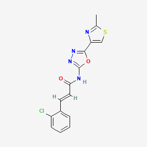 (E)-3-(2-chlorophenyl)-N-(5-(2-methylthiazol-4-yl)-1,3,4-oxadiazol-2-yl)acrylamide
