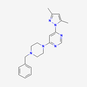 4-(4-Benzylpiperazin-1-yl)-6-(3,5-dimethylpyrazol-1-yl)pyrimidine