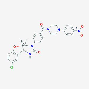 8-chloro-2-methyl-3-(4-{[4-(4-nitrophenyl)piperazin-1-yl]carbonyl}phenyl)-2,3,5,6-tetrahydro-4H-2,6-methano-1,3,5-benzoxadiazocin-4-one