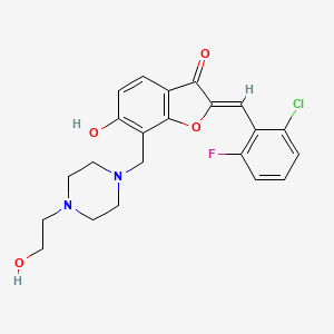 (Z)-2-(2-chloro-6-fluorobenzylidene)-6-hydroxy-7-((4-(2-hydroxyethyl)piperazin-1-yl)methyl)benzofuran-3(2H)-one