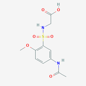 2-[(5-Acetamido-2-methoxyphenyl)sulfonylamino]acetic acid