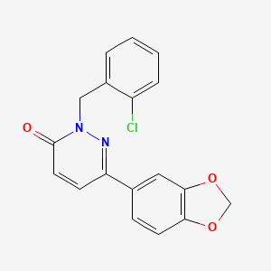 molecular formula C18H13ClN2O3 B2383225 6-(1,3-Benzodioxol-5-yl)-2-[(2-chlorophenyl)methyl]pyridazin-3-one CAS No. 899753-15-2