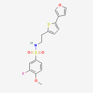 3-fluoro-N-(2-(5-(furan-3-yl)thiophen-2-yl)ethyl)-4-methoxybenzenesulfonamide