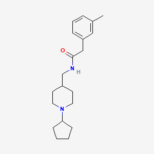 molecular formula C20H30N2O B2383233 N-[(1-cyclopentylpiperidin-4-yl)methyl]-2-(3-methylphenyl)acetamide CAS No. 954079-18-6