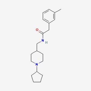 N-((1-cyclopentylpiperidin-4-yl)methyl)-2-(m-tolyl)acetamide