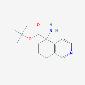 molecular formula C14H20N2O2 B2383241 Tert-butyl 5-amino-7,8-dihydro-6H-isoquinoline-5-carboxylate CAS No. 2248413-25-2