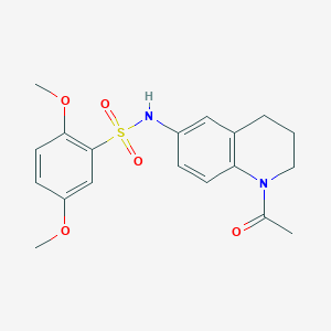 molecular formula C19H22N2O5S B2383244 N-(1-acetyl-1,2,3,4-tetrahydroquinolin-6-yl)-2,5-dimethoxybenzene-1-sulfonamide CAS No. 1005299-55-7