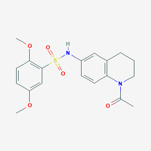 molecular formula C19H22N2O5S B2383244 N-(1-acetyl-1,2,3,4-tetrahydroquinolin-6-yl)-2,5-dimethoxybenzenesulfonamide CAS No. 1005299-55-7