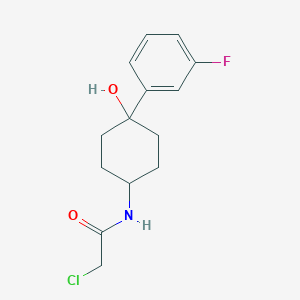 2-Chloro-N-[4-(3-fluorophenyl)-4-hydroxycyclohexyl]acetamide