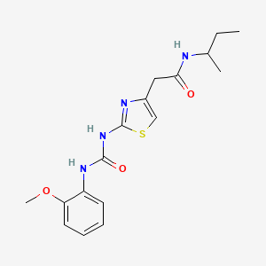 N-(sec-butyl)-2-(2-(3-(2-methoxyphenyl)ureido)thiazol-4-yl)acetamide