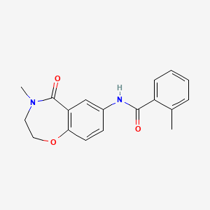 2-methyl-N-(4-methyl-5-oxo-2,3,4,5-tetrahydrobenzo[f][1,4]oxazepin-7-yl)benzamide