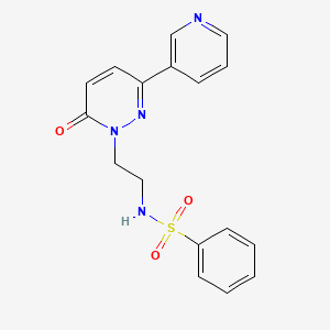 N-(2-(6-oxo-3-(pyridin-3-yl)pyridazin-1(6H)-yl)ethyl)benzenesulfonamide