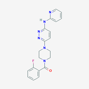 (2-Fluorophenyl)(4-(6-(pyridin-2-ylamino)pyridazin-3-yl)piperazin-1-yl)methanone