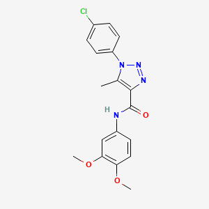 1-(4-chlorophenyl)-N-(3,4-dimethoxyphenyl)-5-methyl-1H-1,2,3-triazole-4-carboxamide