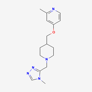 2-Methyl-4-[[1-[(4-methyl-1,2,4-triazol-3-yl)methyl]piperidin-4-yl]methoxy]pyridine