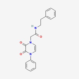 molecular formula C20H19N3O3 B2383275 2-(2,3-dioxo-4-phenyl-3,4-dihydropyrazin-1(2H)-yl)-N-phenethylacetamide CAS No. 899214-49-4
