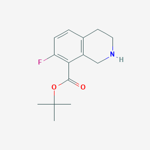 molecular formula C14H18FNO2 B2383281 Tert-butyl 7-fluoro-1,2,3,4-tetrahydroisoquinoline-8-carboxylate CAS No. 2248286-95-3